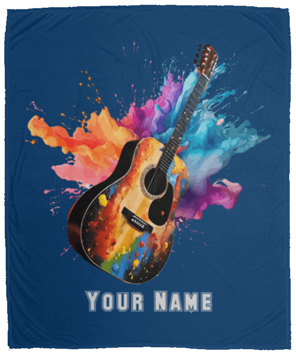 Personalized Acoustic Guitar Blanket