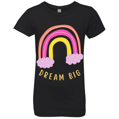 Rainbow Message Shirt Smile Good Vibes Only Love Wins Dream Big | Girls' Princess T-Shirt |