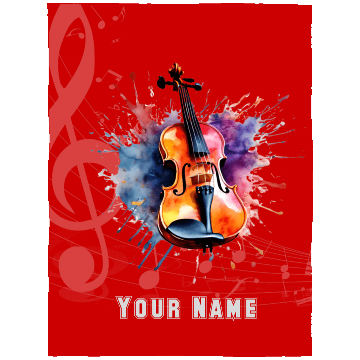 Personalized Violin-Viola Blanket