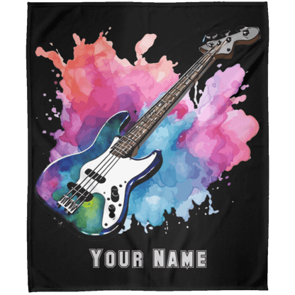 Personalized Bass Guitar Blanket