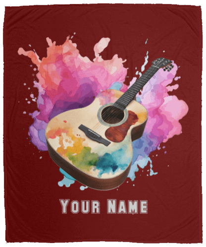 Personalized Acoustic Guitar Blanket