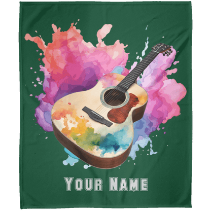 Personalized Acoustic Guitar Blanket