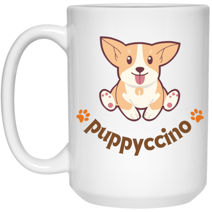 Puppyccino Cup | 11 oz. White Mug | 15 oz. White Mug |