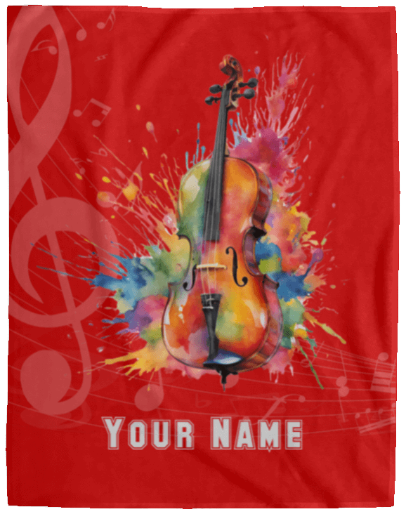 Personalized Cello Blanket