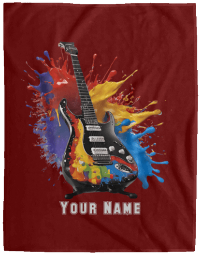 Personalized Electric Guitar Blanket