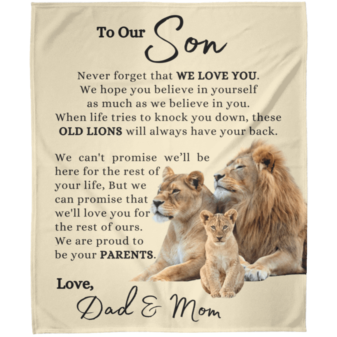 To Our Son - Always Proud of You - Fleece Blanket