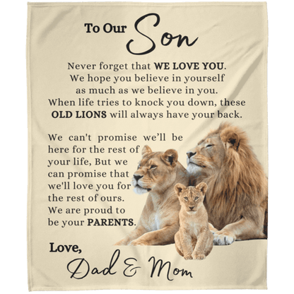 To Our Son - Always Proud of You - Fleece Blanket