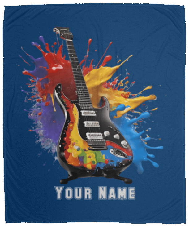 Personalized Electric Guitar Blanket