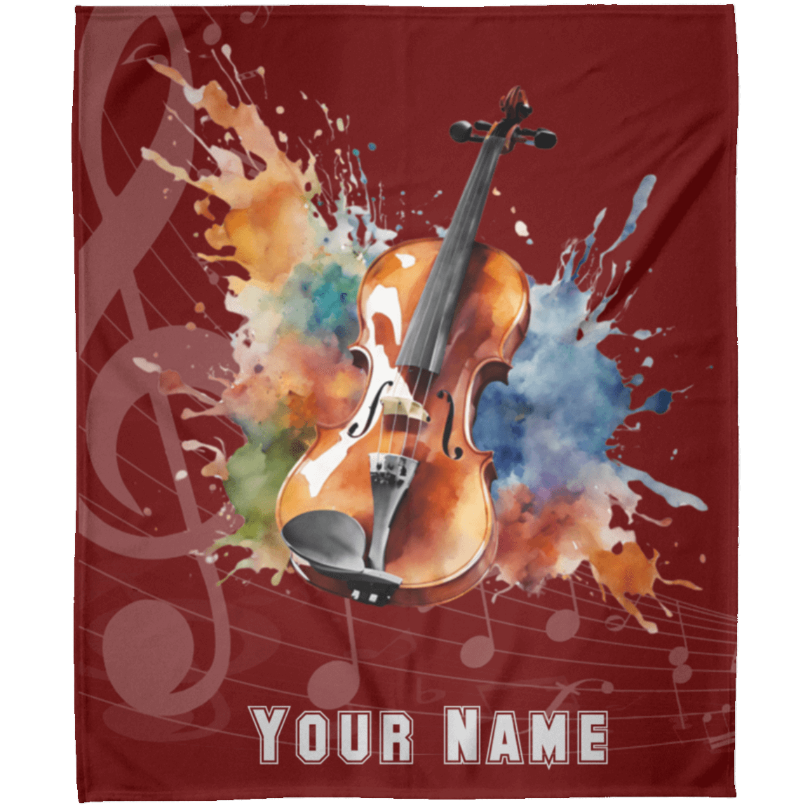 Personalized Violin-Viola Blanket