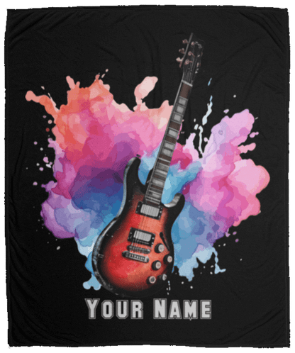 Personalized Electric Guitar Blanket