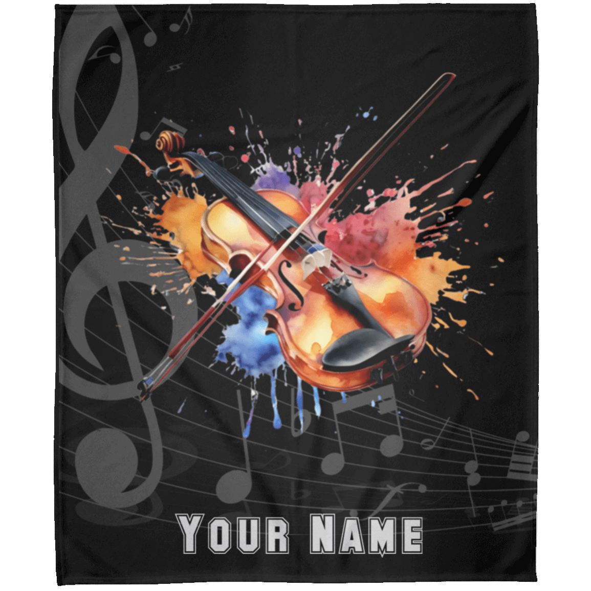 Personalized Violin-Viola Blanket