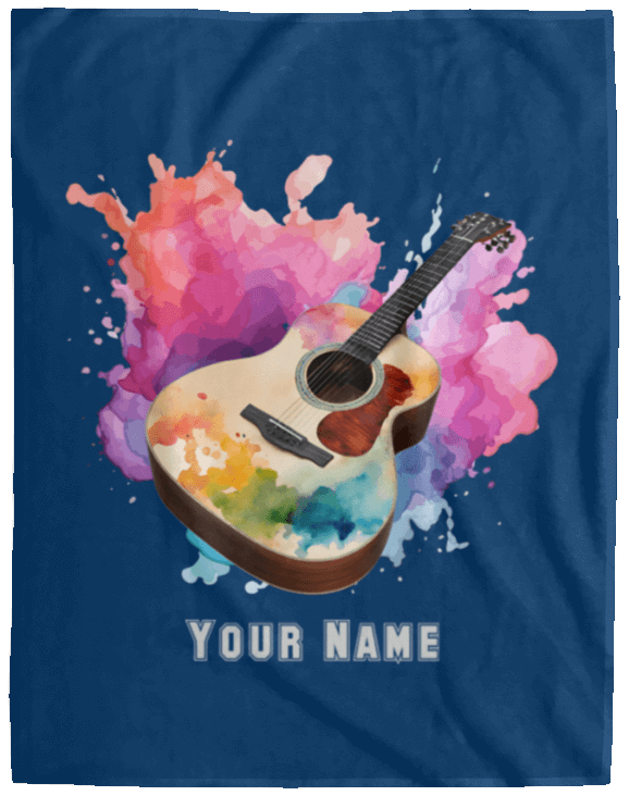 Personalized Acoustic Guitar Blanket