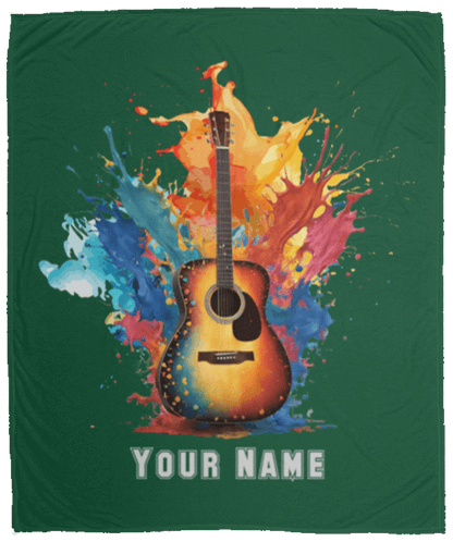 Personalized Acoustic Guitar Blanket