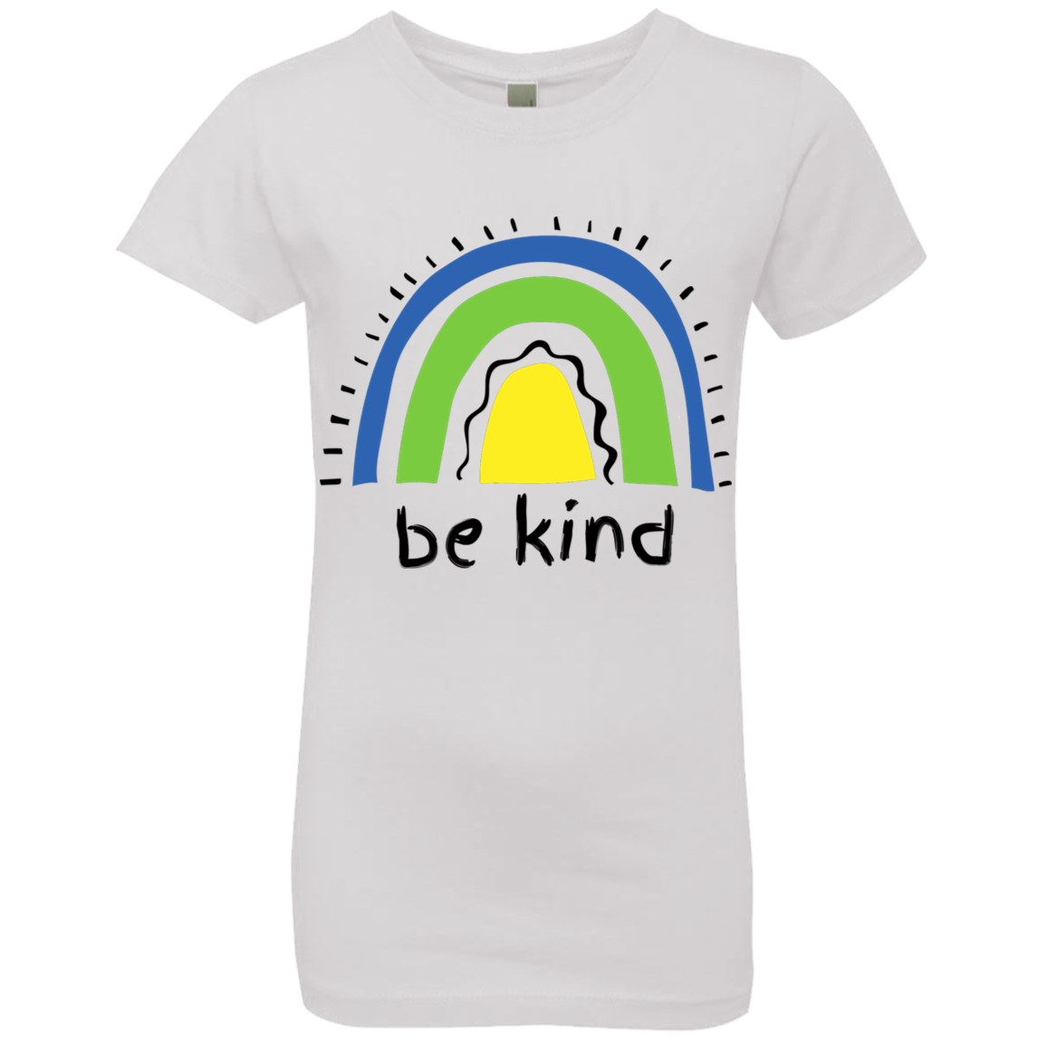 Rainbow Message Shirt Create Don't Hate Be Kind Dreamer | Girls' Princess T-Shirt |