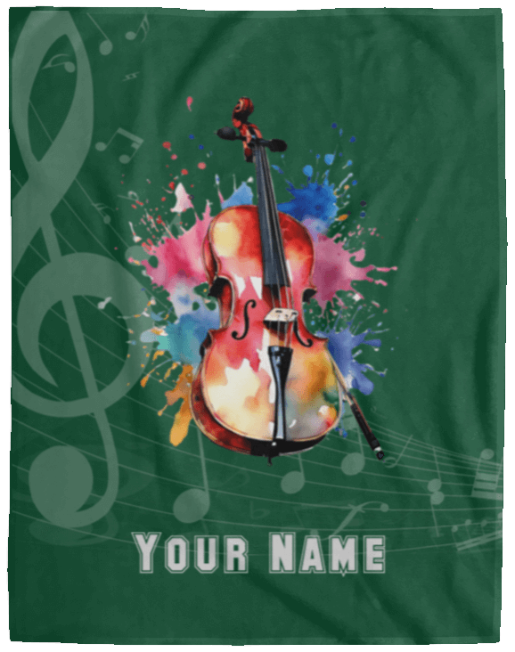 Personalized Cello Blanket