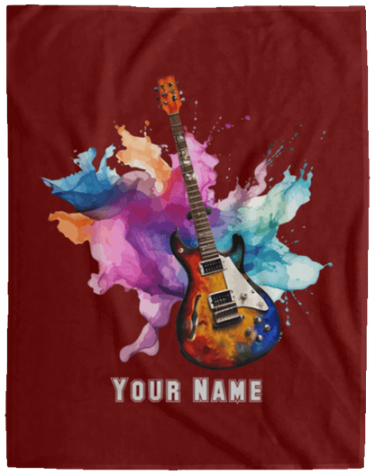 Personalized Electric Guitar Blanket