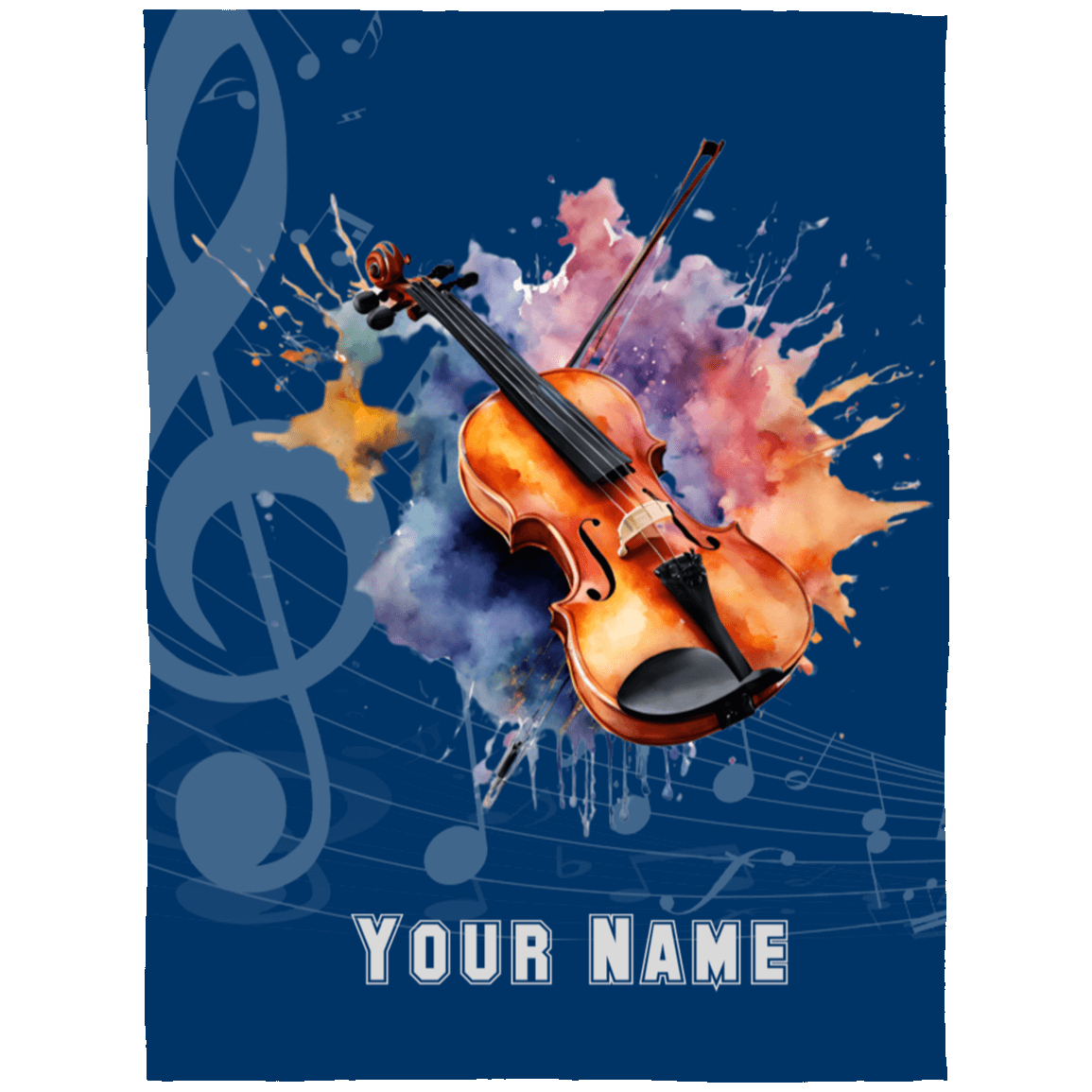 Personalized Violin-Viola Blanket