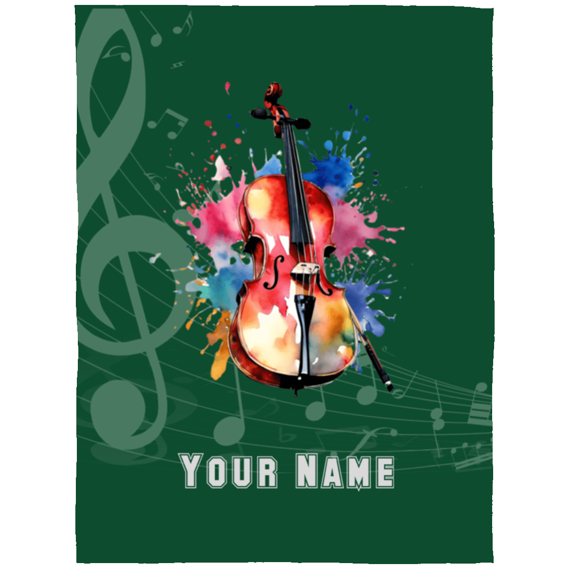 Personalized Cello Blanket