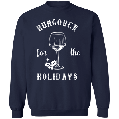 Hungover For The Holidays Crewneck Pullover Sweatshirt | Ugly Christmas Sweater | Men, Pullover, Sweatshirts