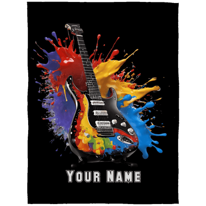 Personalized Electric Guitar Blanket