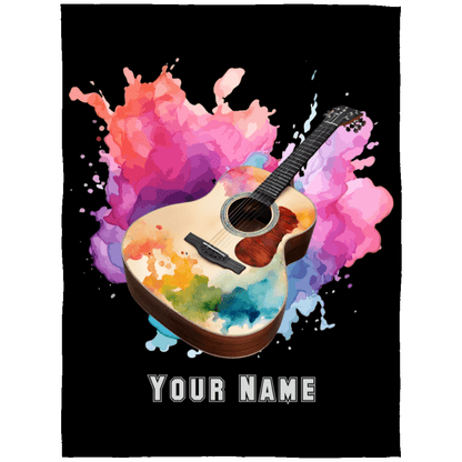 Personalized Acoustic Guitar Blanket