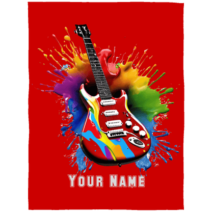 Personalized Electric Guitar Blanket