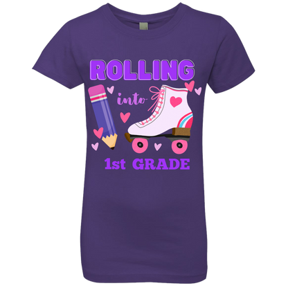 Rolling Into Customized Personalized Grade Shirt | Girls' Princess T-Shirt | Short Sleeve, T-Shirts, Youth