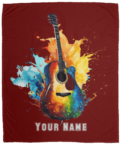 Personalized Acoustic Guitar Blanket