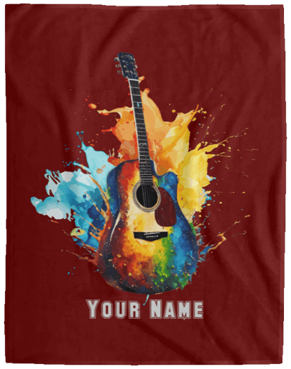 Personalized Acoustic Guitar Blanket