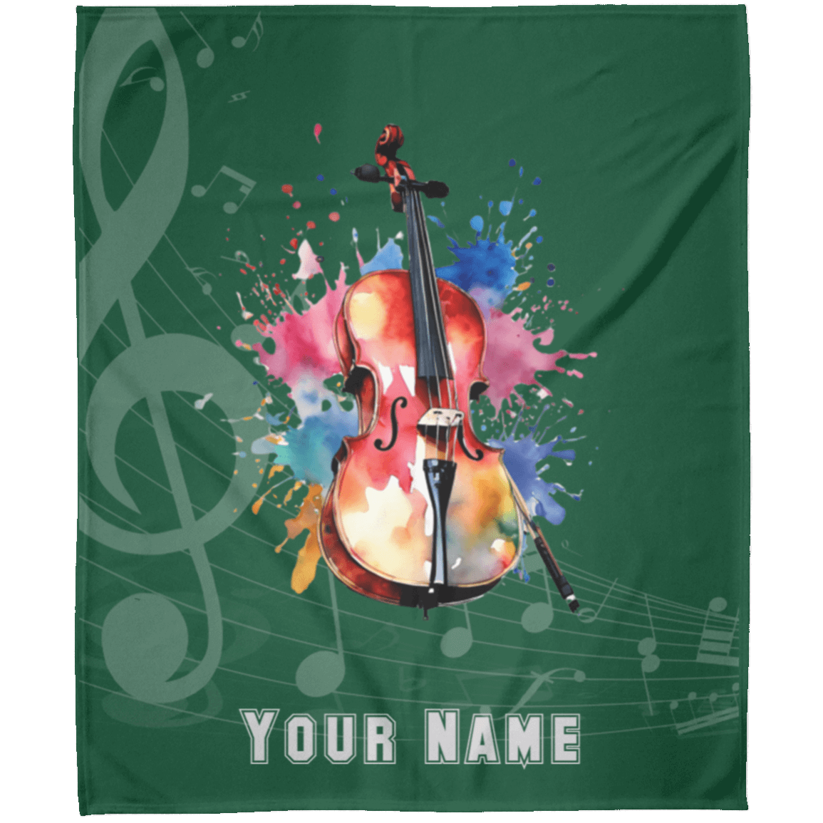 Personalized Cello Blanket