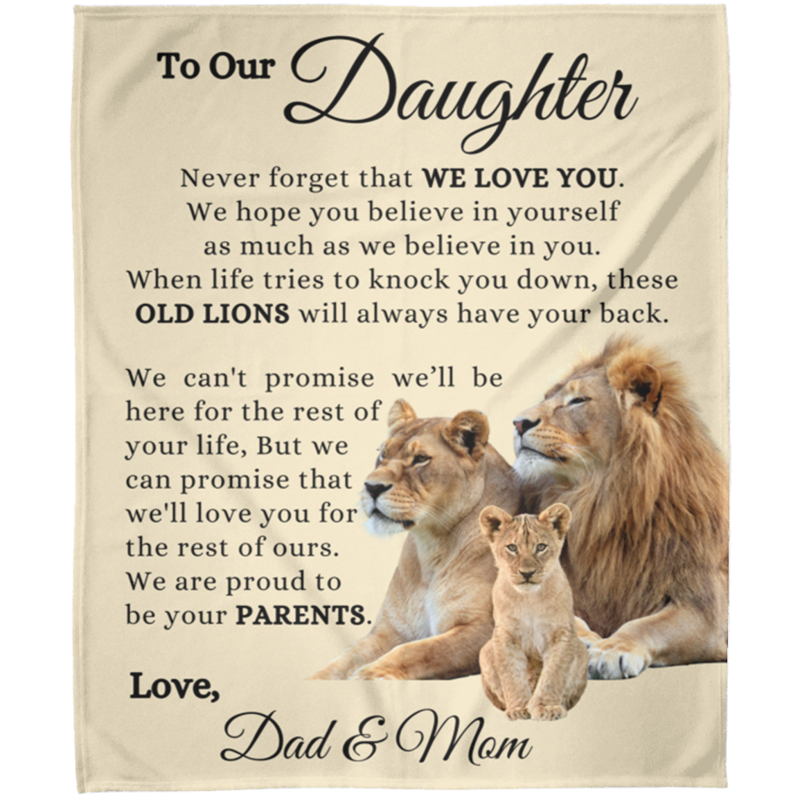 To Our Daughter - Always Proud of You - Fleece Blanket |