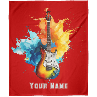 Personalized Electric Guitar Blanket