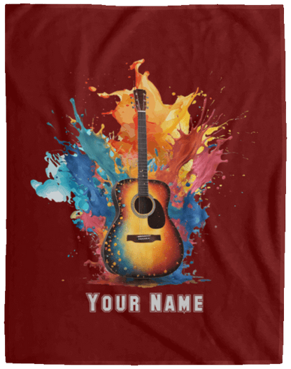 Personalized Acoustic Guitar Blanket