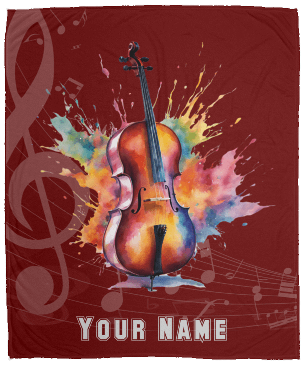 Personalized Cello Blanket