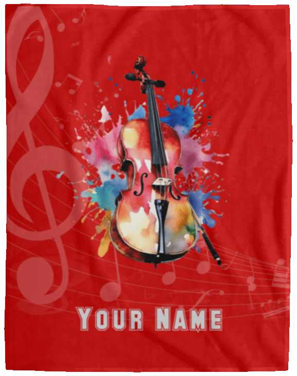 Personalized Cello Blanket