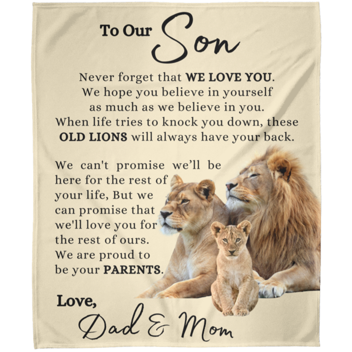 To Our Son - Always Proud of You - Fleece Blanket |