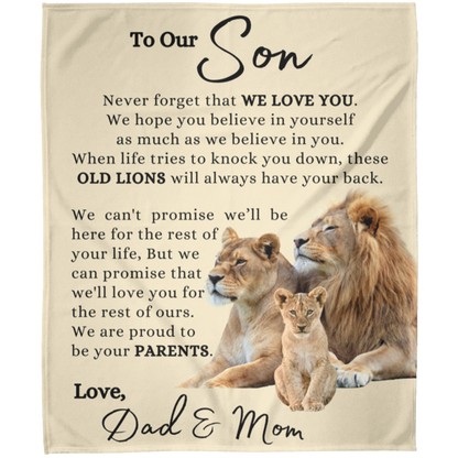 To Our Son - Always Proud of You - Fleece Blanket |