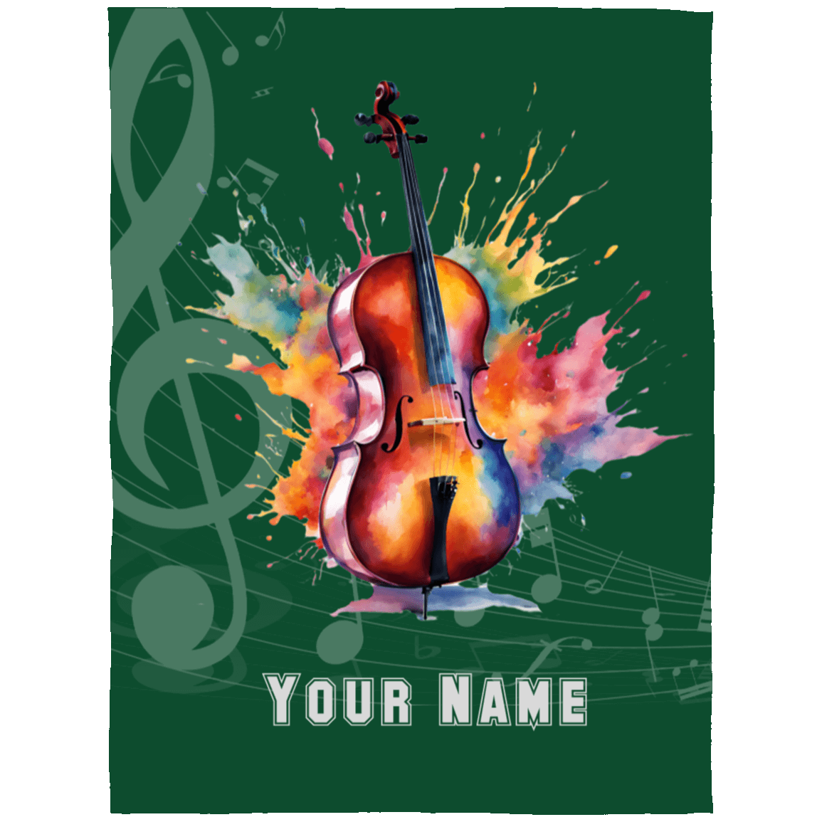 Personalized Cello Blanket