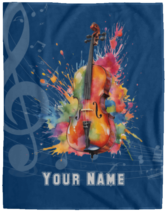 Personalized Cello Blanket