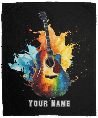 Personalized Acoustic Guitar Blanket