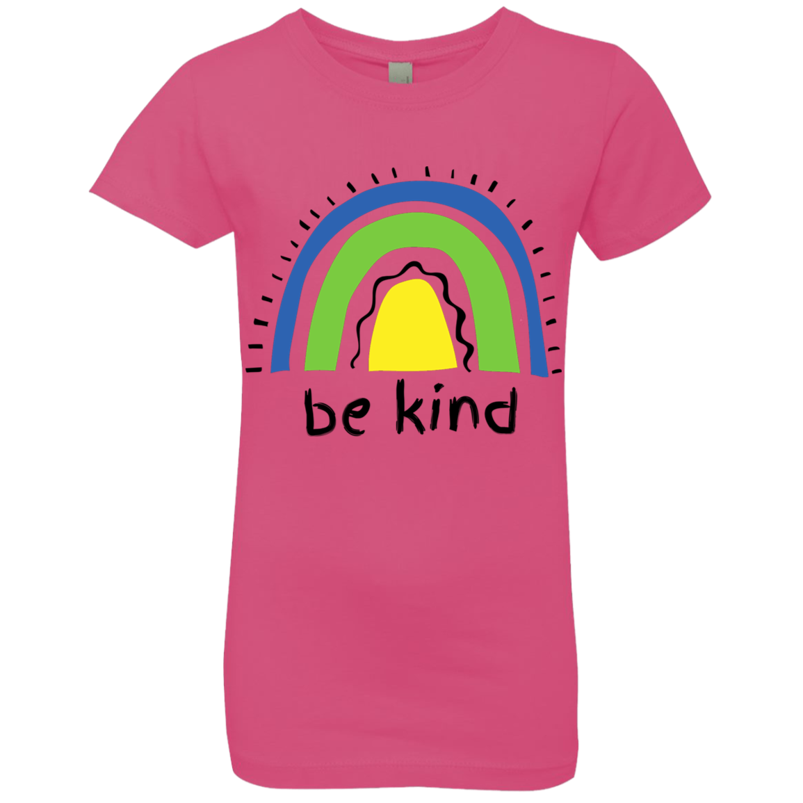 Rainbow Message Shirt Create Don't Hate Be Kind Dreamer | Girls' Princess T-Shirt |