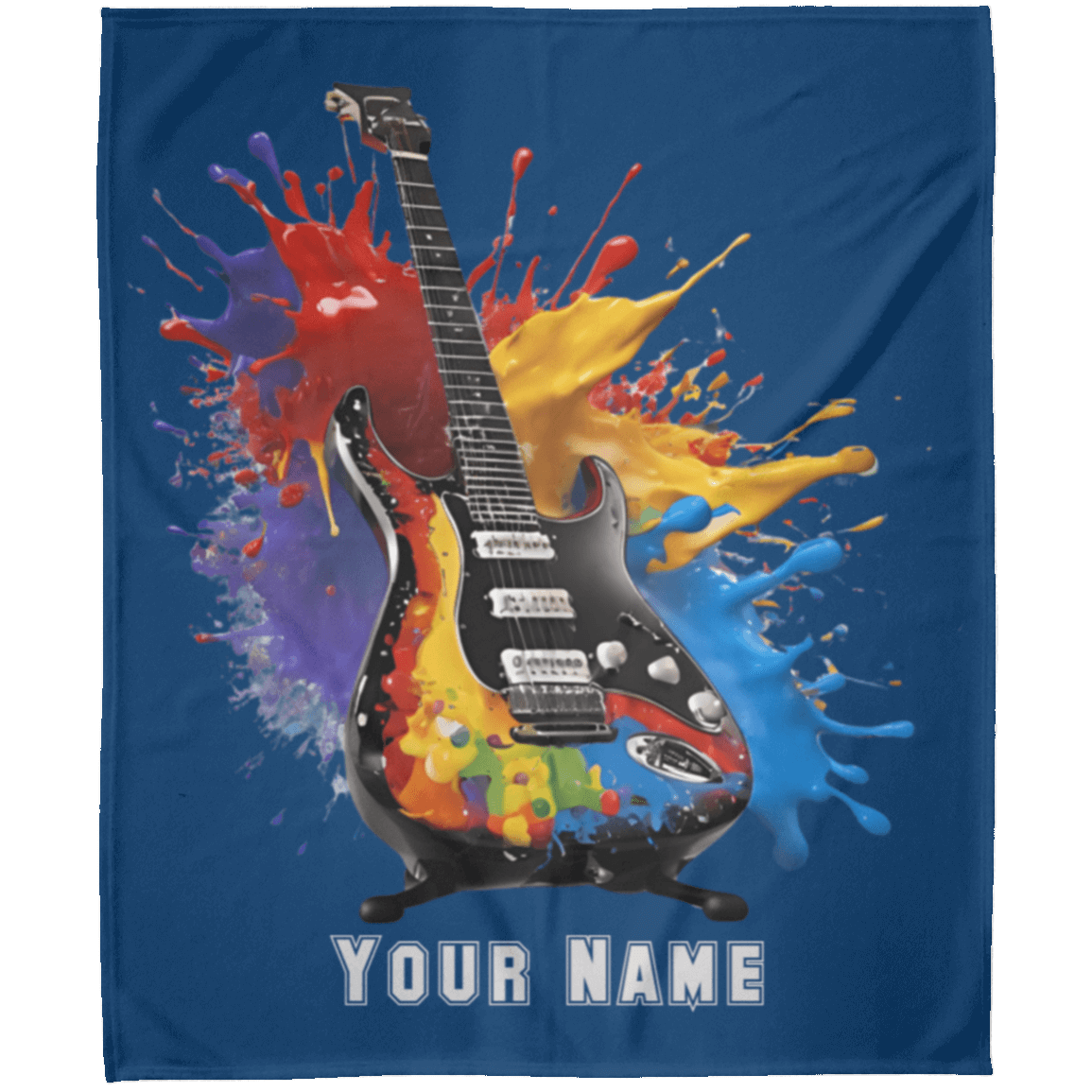 Personalized Electric Guitar Blanket