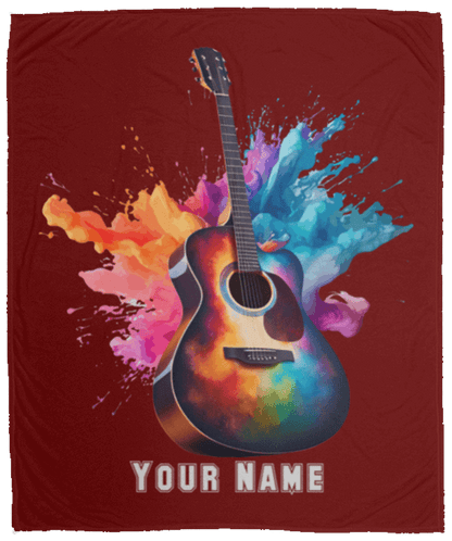 Personalized Acoustic Guitar Blanket