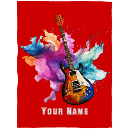 Personalized Electric Guitar Blanket