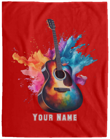 Personalized Acoustic Guitar Blanket