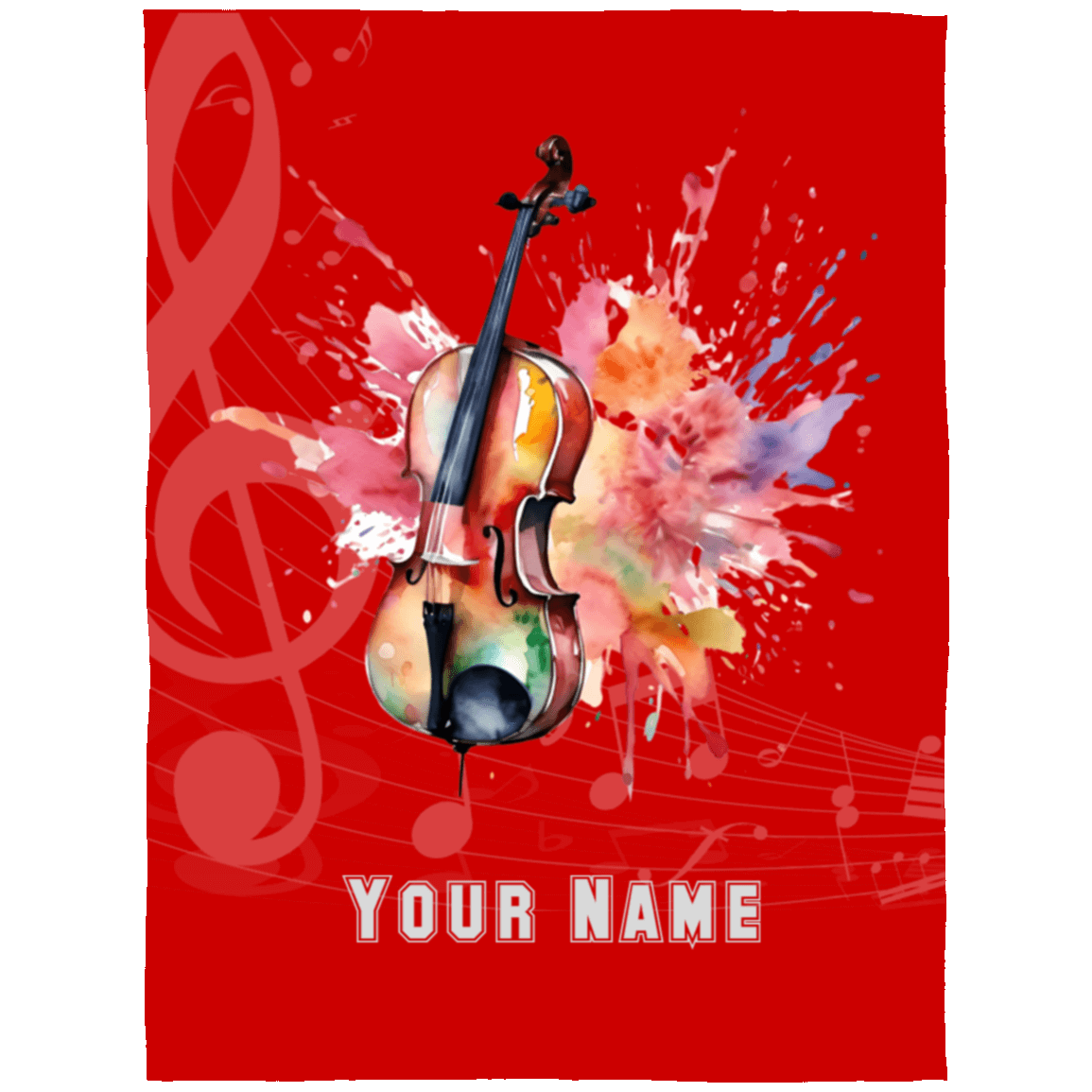 Personalized Cello Blanket