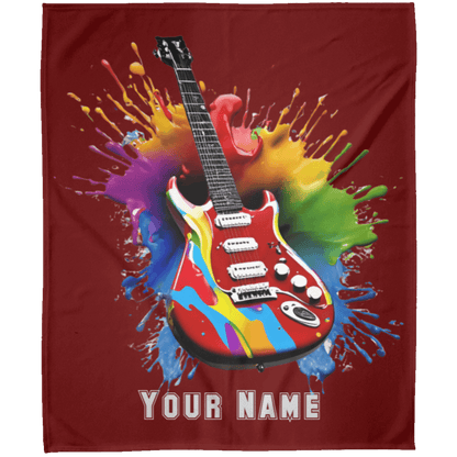 Personalized Electric Guitar Blanket