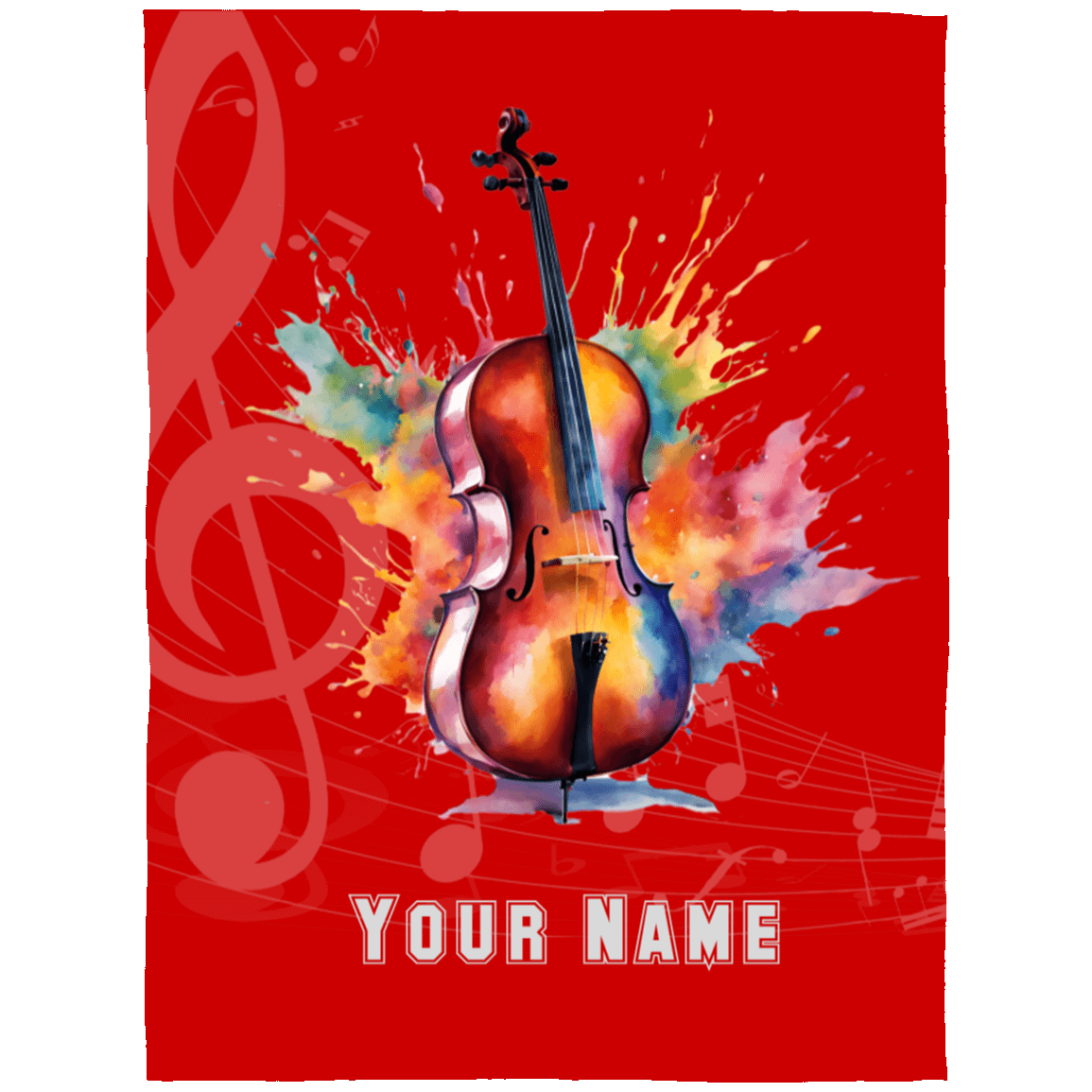 Personalized Cello Blanket