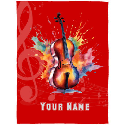 Personalized Cello Blanket