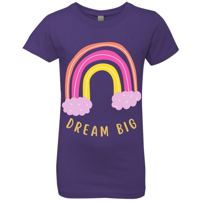 Rainbow Message Shirt Smile Good Vibes Only Love Wins Dream Big | Girls' Princess T-Shirt |